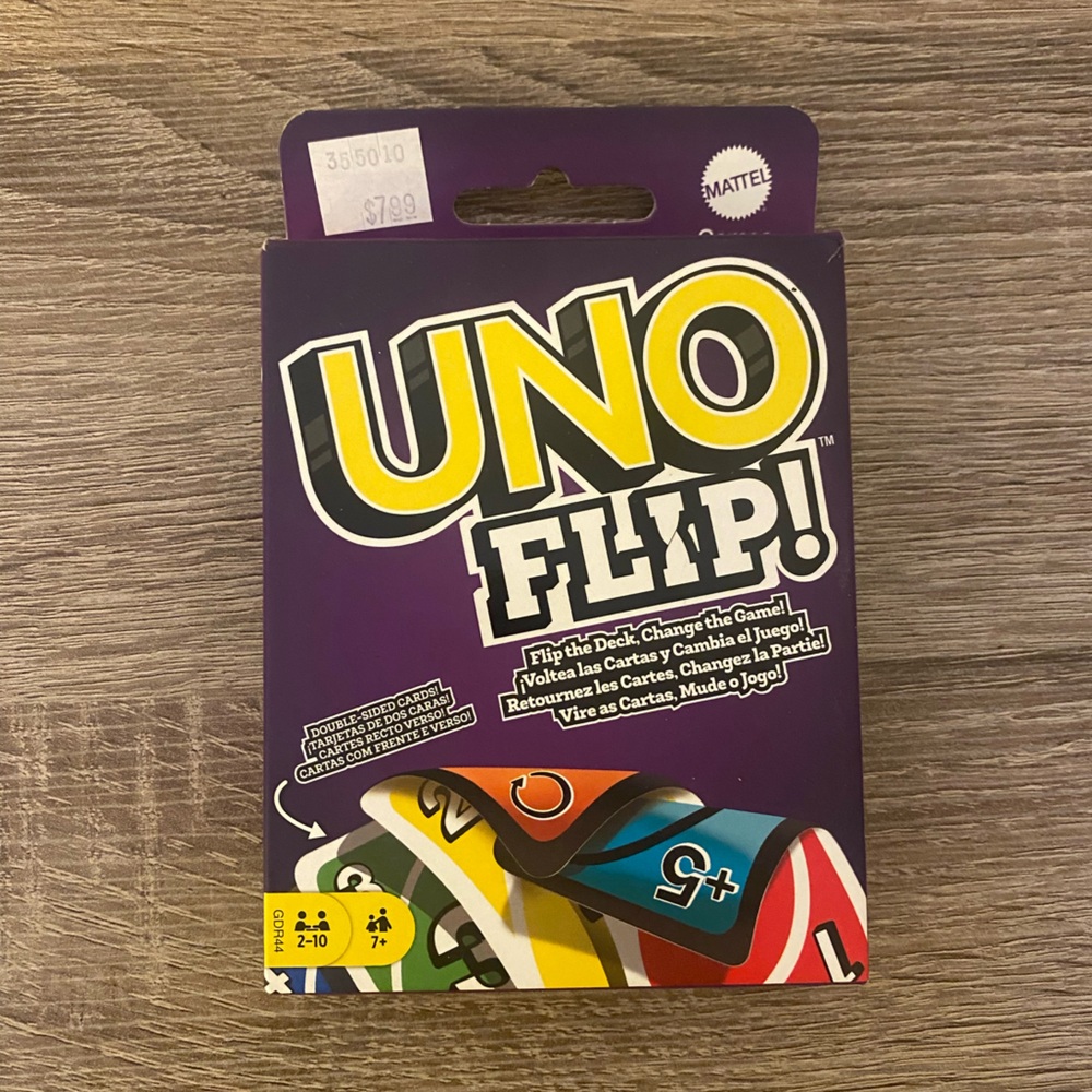 Mattel UNO Flip! Card Game - Purple and Multicolor
